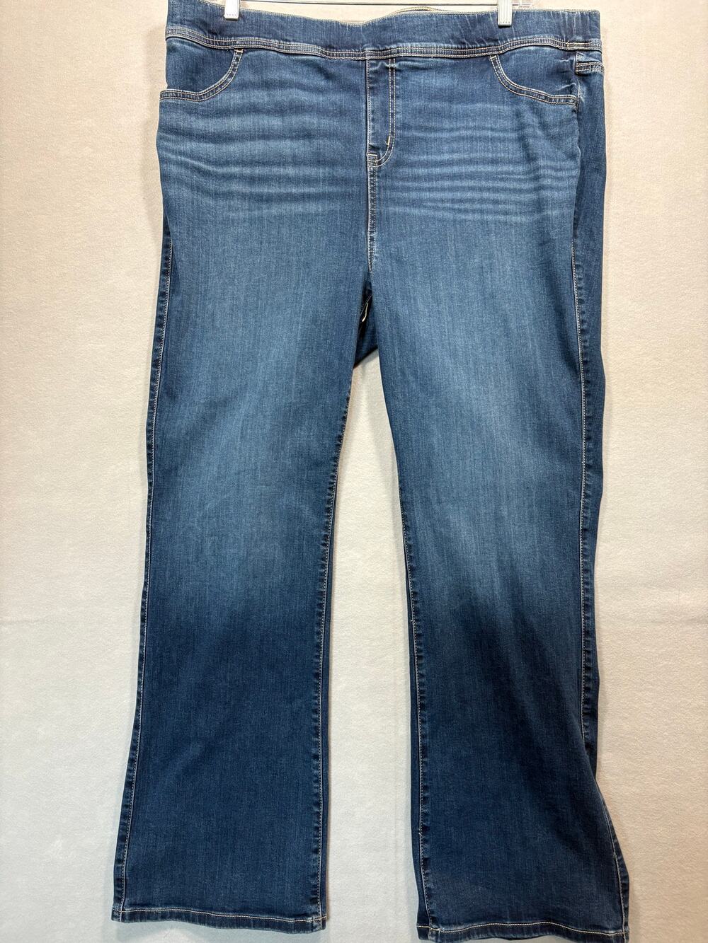 Torrid High Rise Slim Boot Lean Jeans Pull On Elastic Waist Blue Size 18R